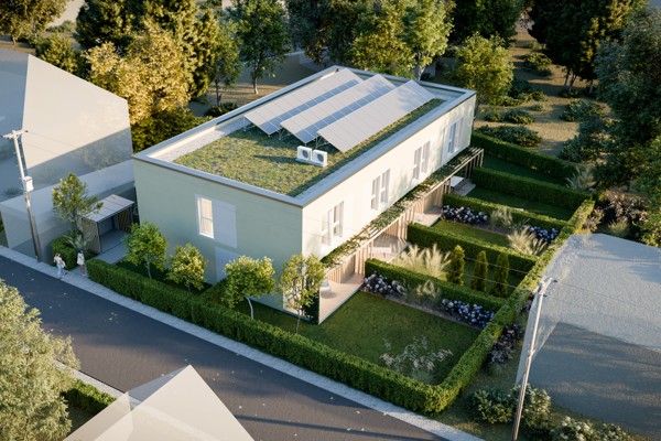 Neubau Eines Reihenhauses mit 4 Wohneinheiten